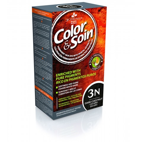 Color&Soin, permanentna barva za lase 3N - temno rjava