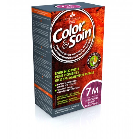Color&Soin, permanentna barva za lase 7M - mahagonij blond