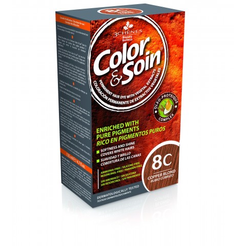 Color&Soin, permanentna barva za lase 8C - bakrena blond