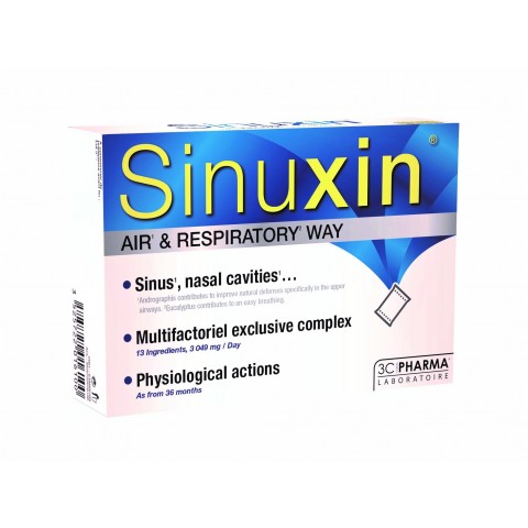 Sinuxin®, prehransko dopolnilo namenjeno zdravju dihal*, 16 vrečk