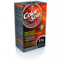 Color&Soin, permanentna barva za lase 1N - ebenovinasto črna
