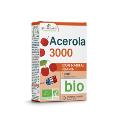 Bio acerola 3000, prehransko dopolnilo s C vitaminom, 14 pastil
